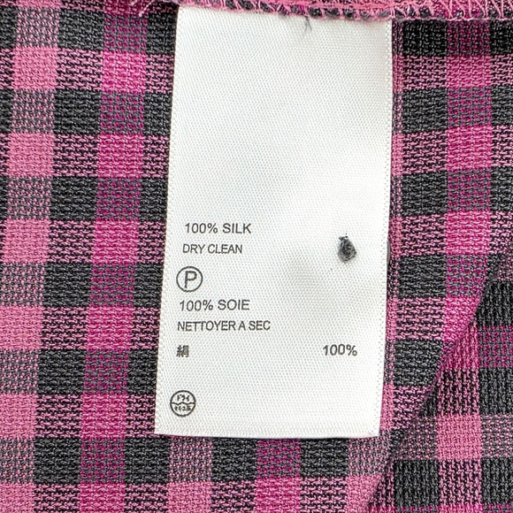 Resort Luxury Tommy Bahama Silk Shirt Men XL Pink Plaid Vacation - Picture 5 of 9